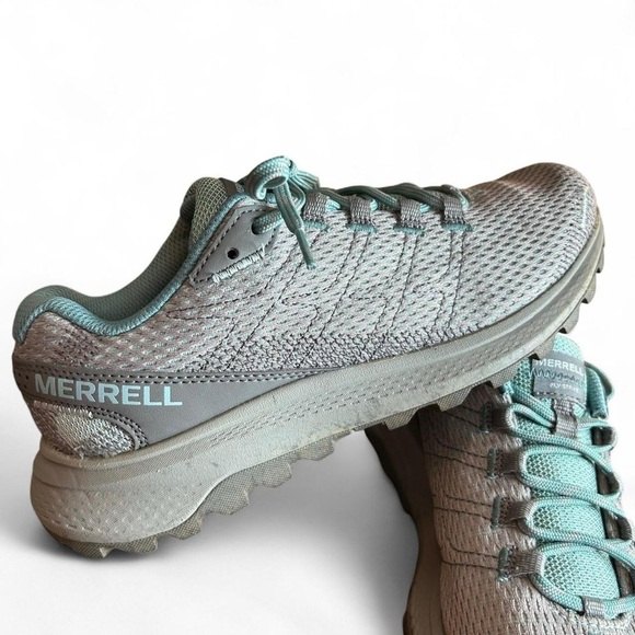 Merrell Fly Strike Trail Runners Gray/Teal Women’s 7 Hiking Shoes - Picture 2 of 9